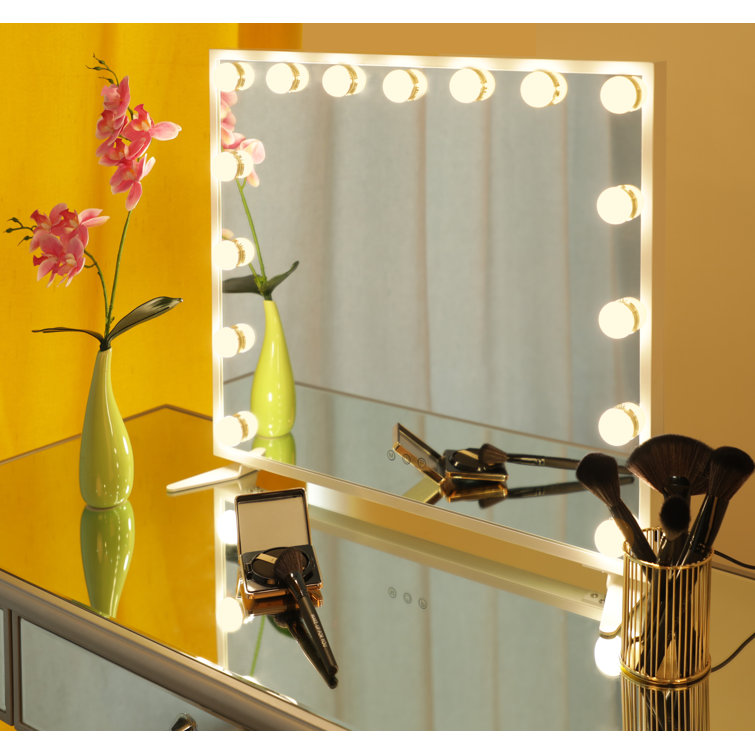 Orren Ellis Genkei Hollywood Lighted Vanity Mirror & Reviews Wayfair.ca